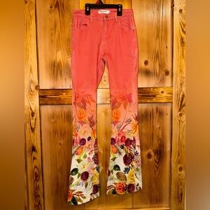 Floral Kids Jeans in Coral by [Brand]